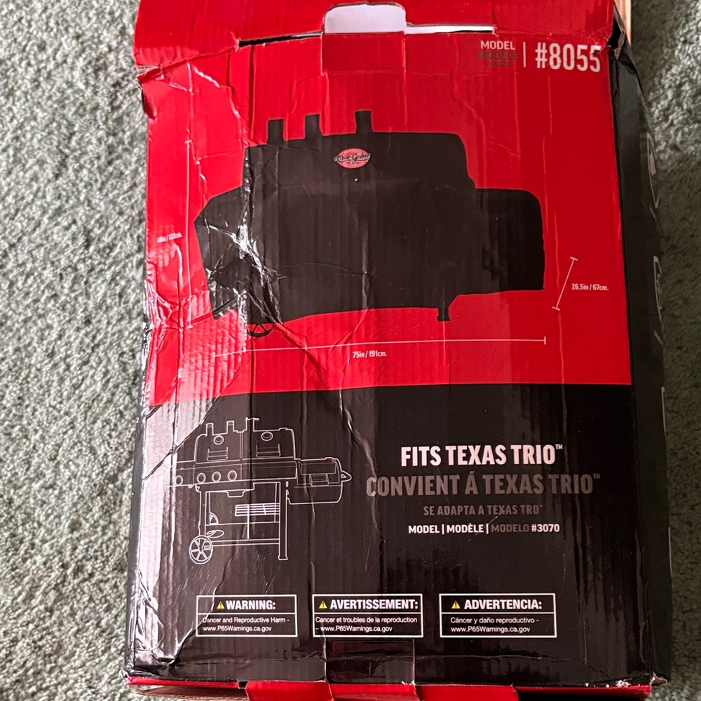 Texas Trio Grill Cover - Black